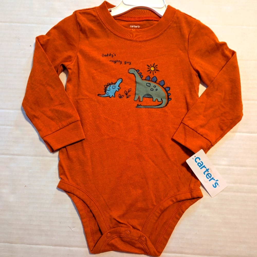 Carter's Daddy's Mighty Guy Onesie Long Sleeve Shirt Size 24 Months BNWT